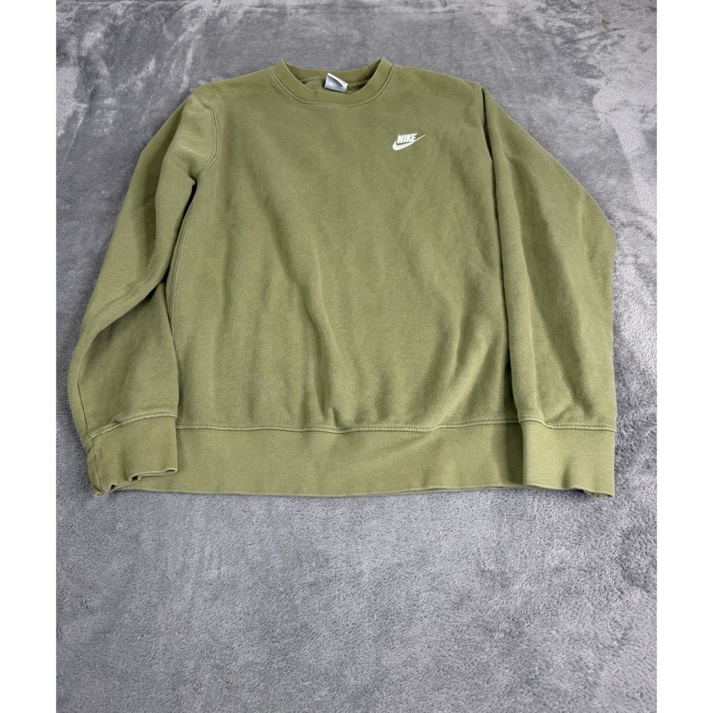 Nike Men's Sportswear Club Fleece Crewneck Sweatshirt Size Medium Green